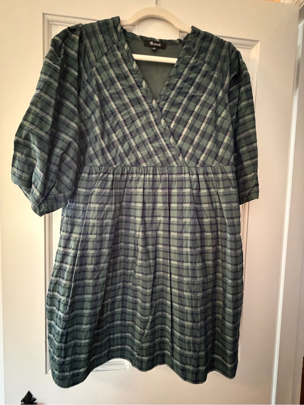 Madewell Women's Olive Green babydoll dress